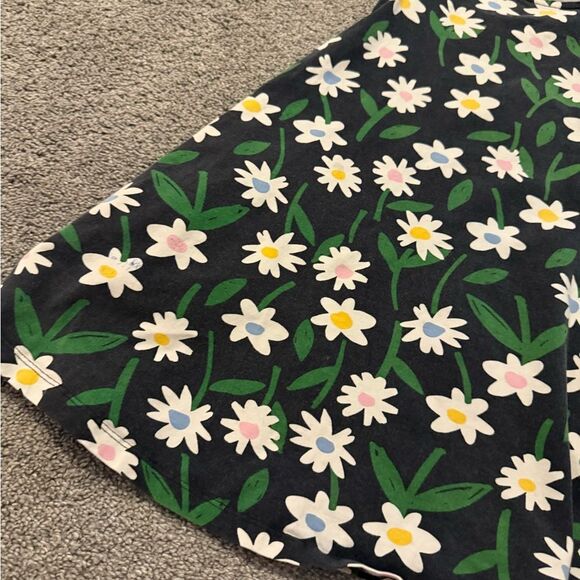 Hanna Andersson Black Floral Print Dress Sz 120cm - Picture 4 of 5